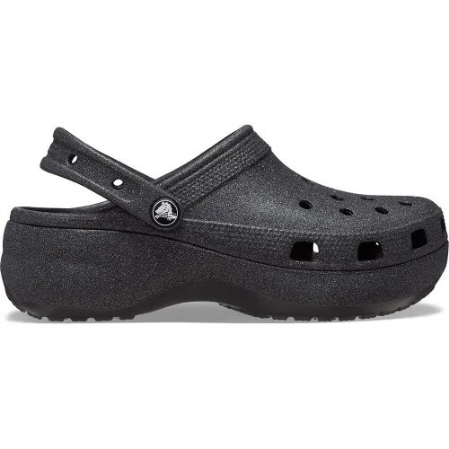 Crocs Classic Platform Glitter Clog - BLK
