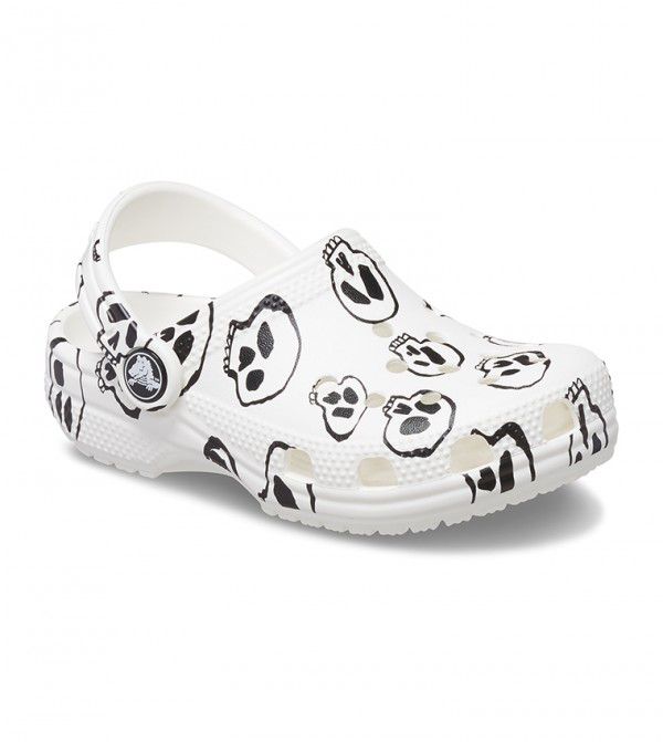Crocs Baya Skull Clog - WHT