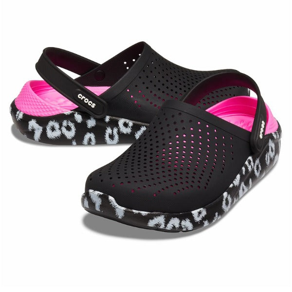 Crocs Literide Marbled Clog - BLK/PNK