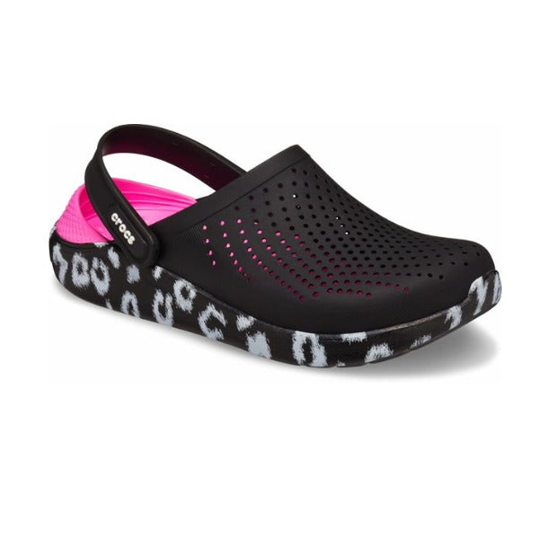 Crocs Literide Marbled Clog - BLK/PNK