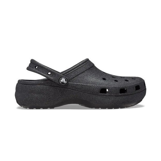 Crocs Classic Platform Glitter Clog - BLK